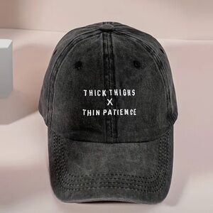 Black Slogan Cap